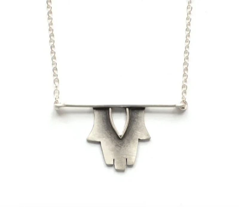 hamsa horizon necklace by emily rosenfeld