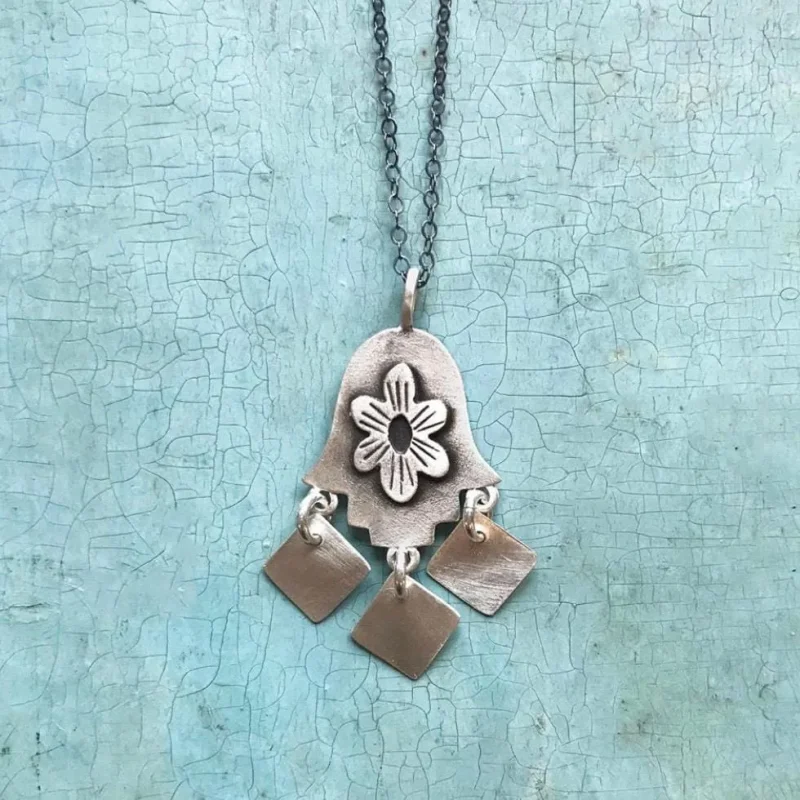 hamsa necklace by emily rosenfeld folklorica jewelry