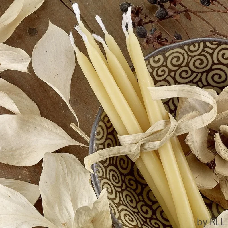 hand dipped chanukah beeswax candles