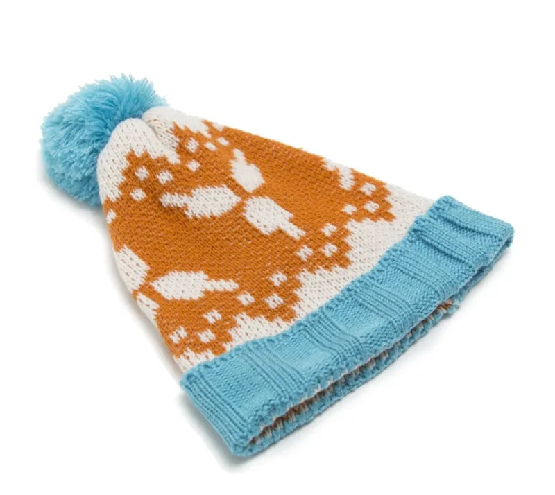 hanukkah beanie hat in teal