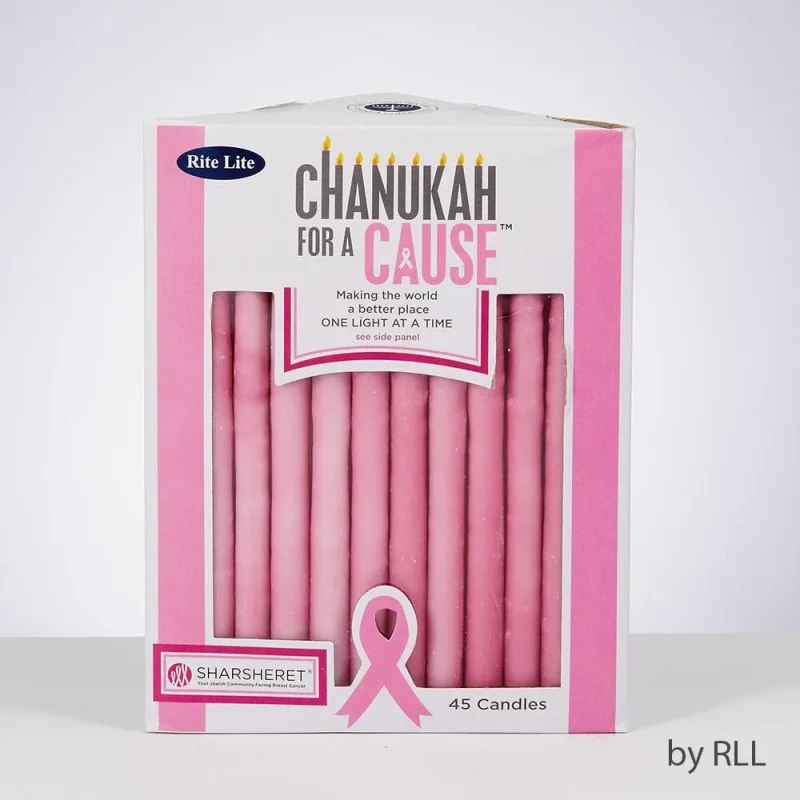 hanukkah candles for breast ovarian cancer support