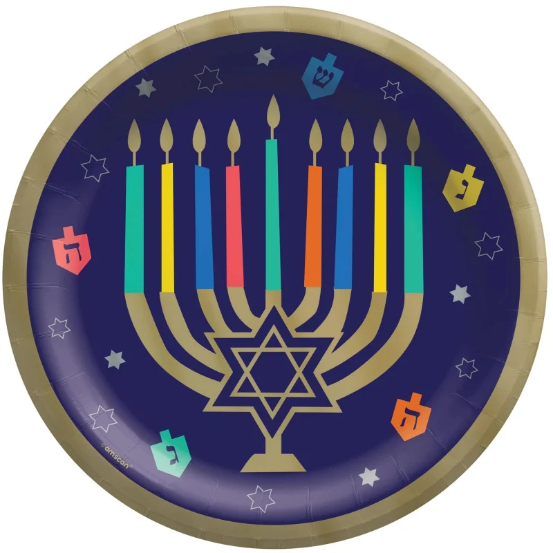 hanukkah joy 10 round plates set of 20 perfect for festive celebrations