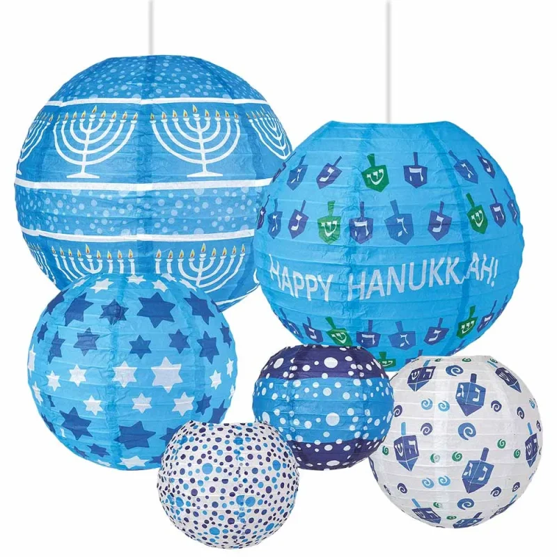 hanukkah lantern set set of 6