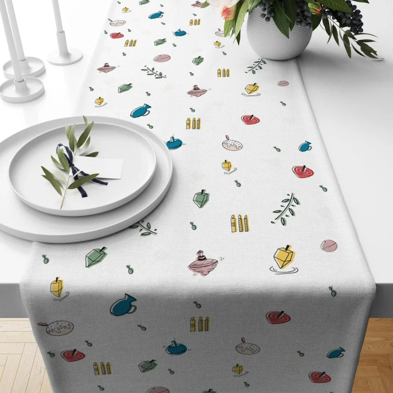 hanukkah table runner for festive dining