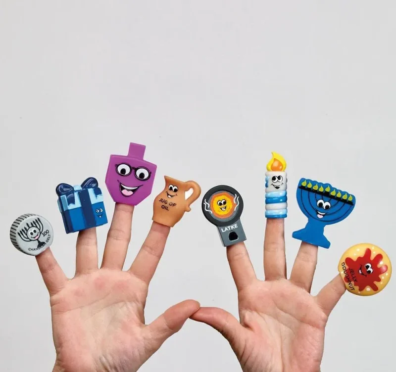 hanukkah vinyl finger puppets for kids