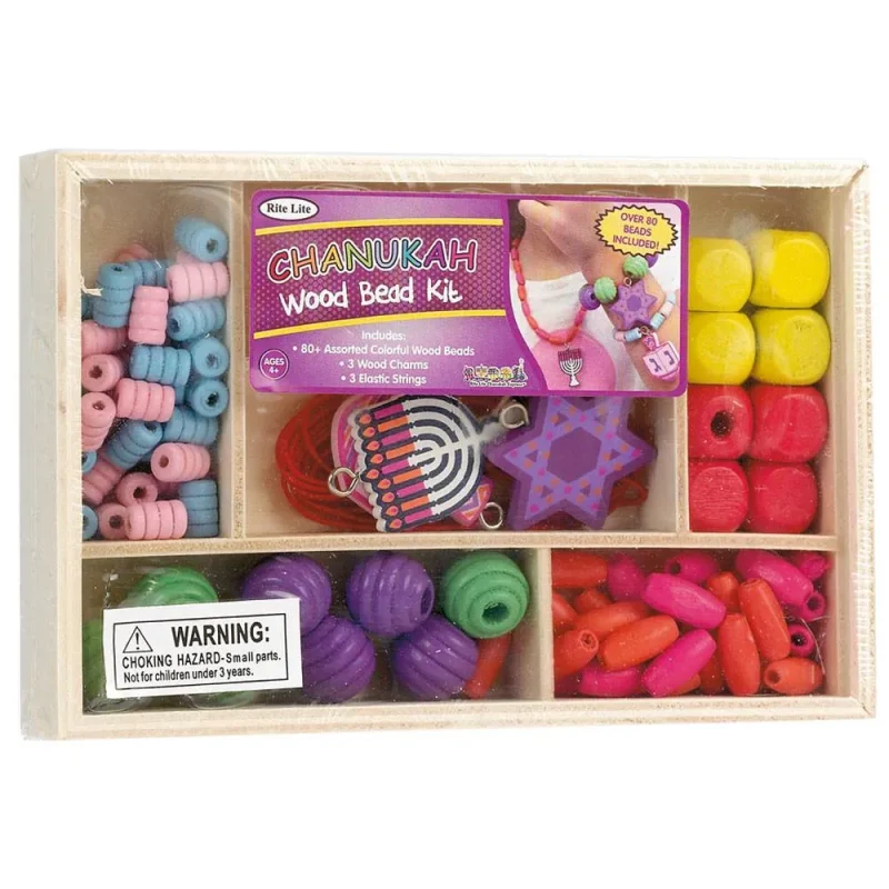 hanukkah wooden bead craft kit