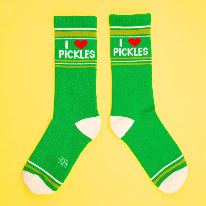 heart pickles socks fun comfortable