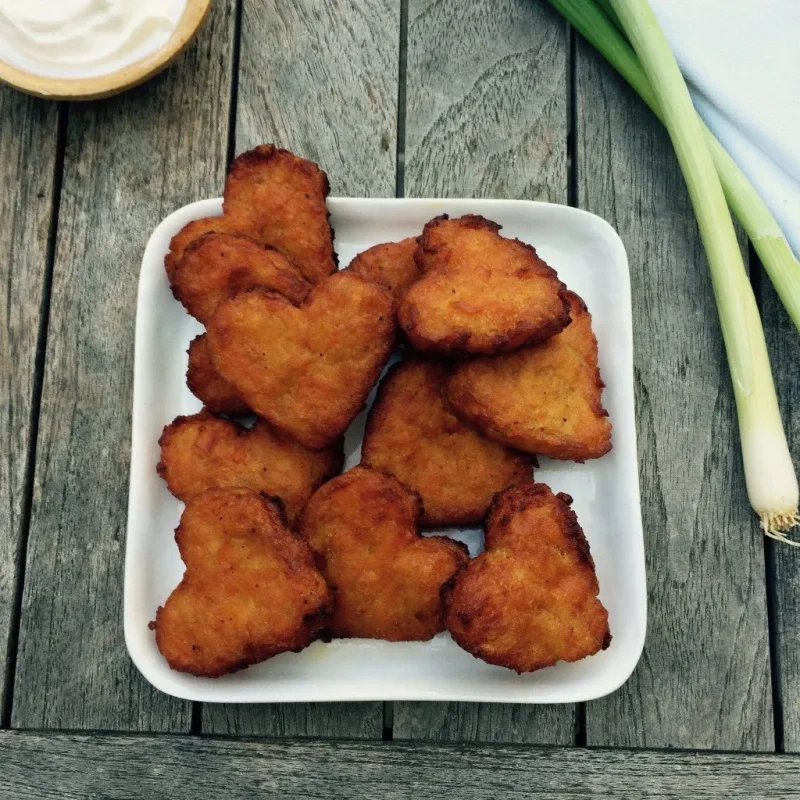 heart shaped gourmet latkes by linda perfect for sharing