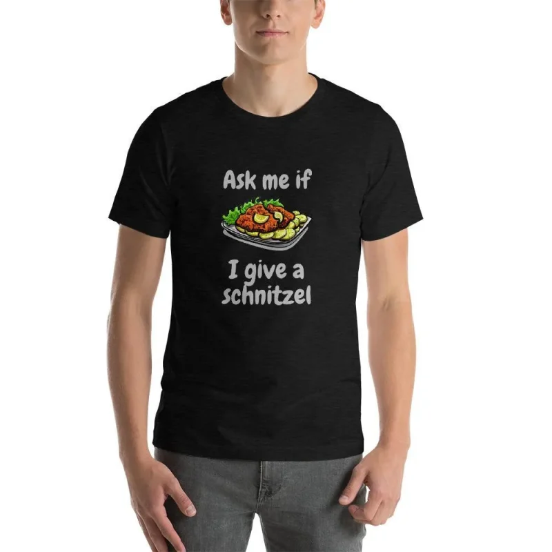 heather black ask me if i give a schnitzel t shirt