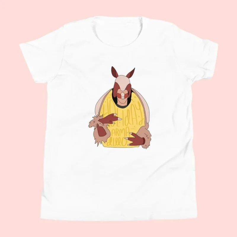 holiday armadillo youth t shirt for kids