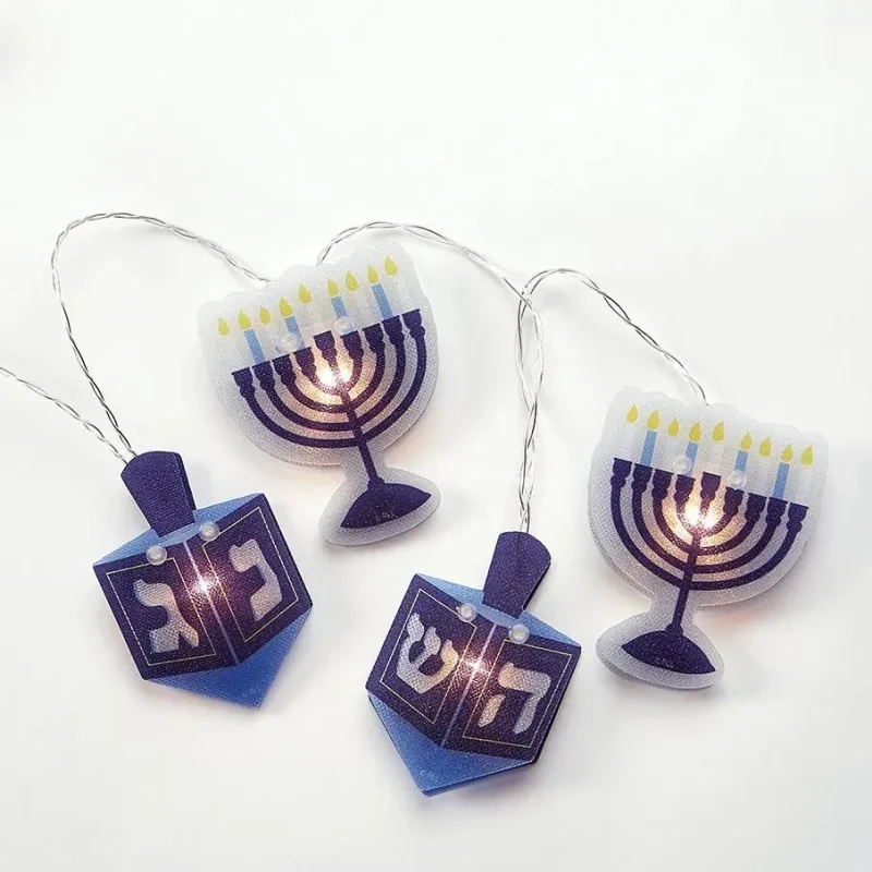 holographic hanukkah light set