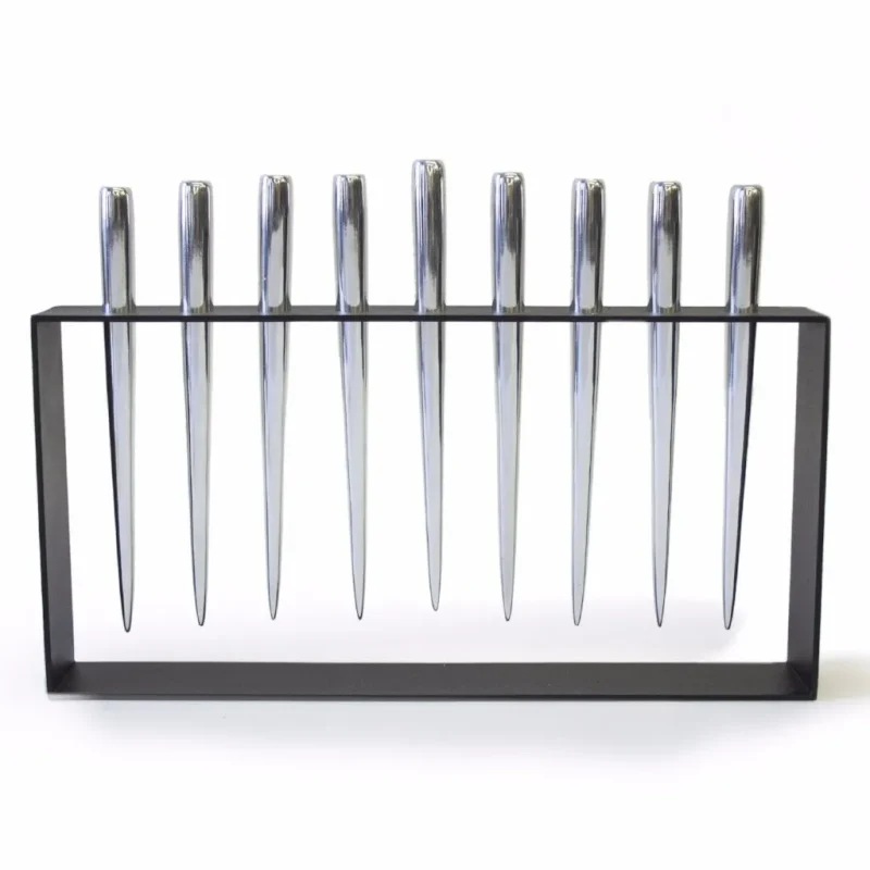 industrial chic menorah for modern homes