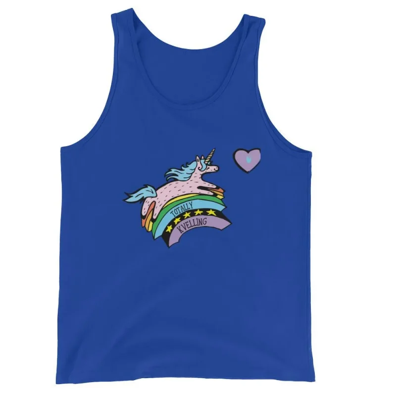 jewnicorn unisex blue tank top