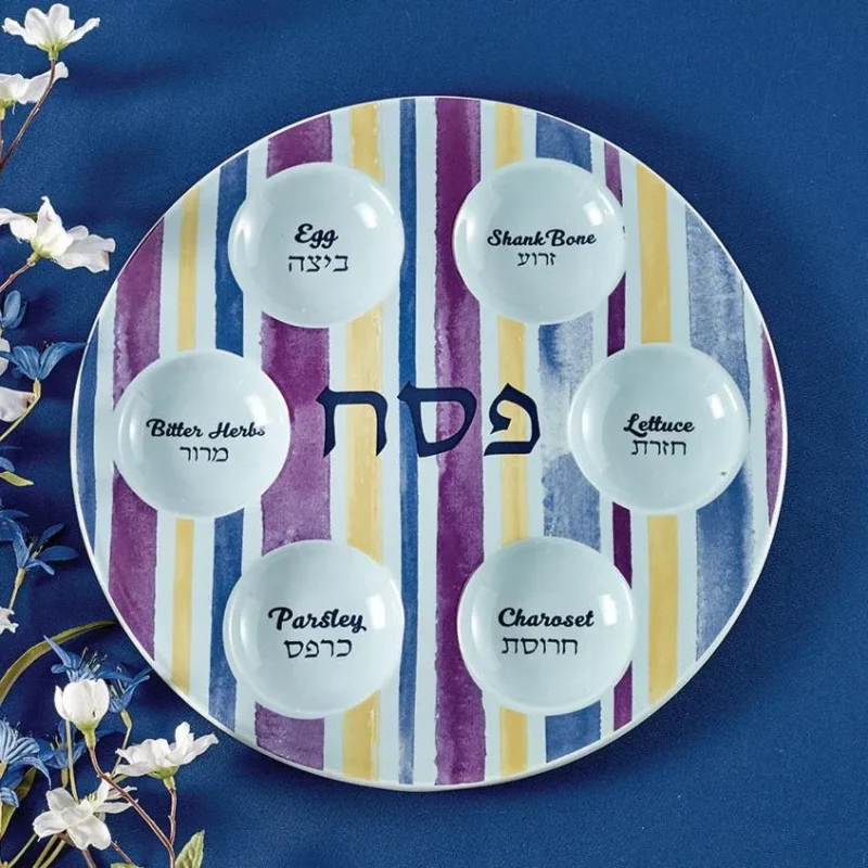 joseph s coat ceramic seder plate for passover