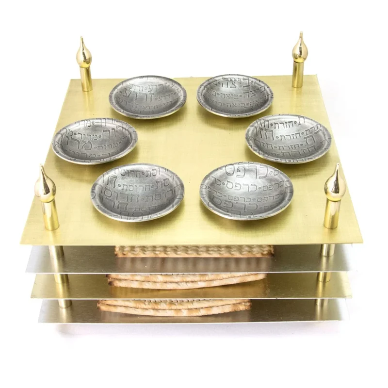 joy stember 4 layer tiered seder plate