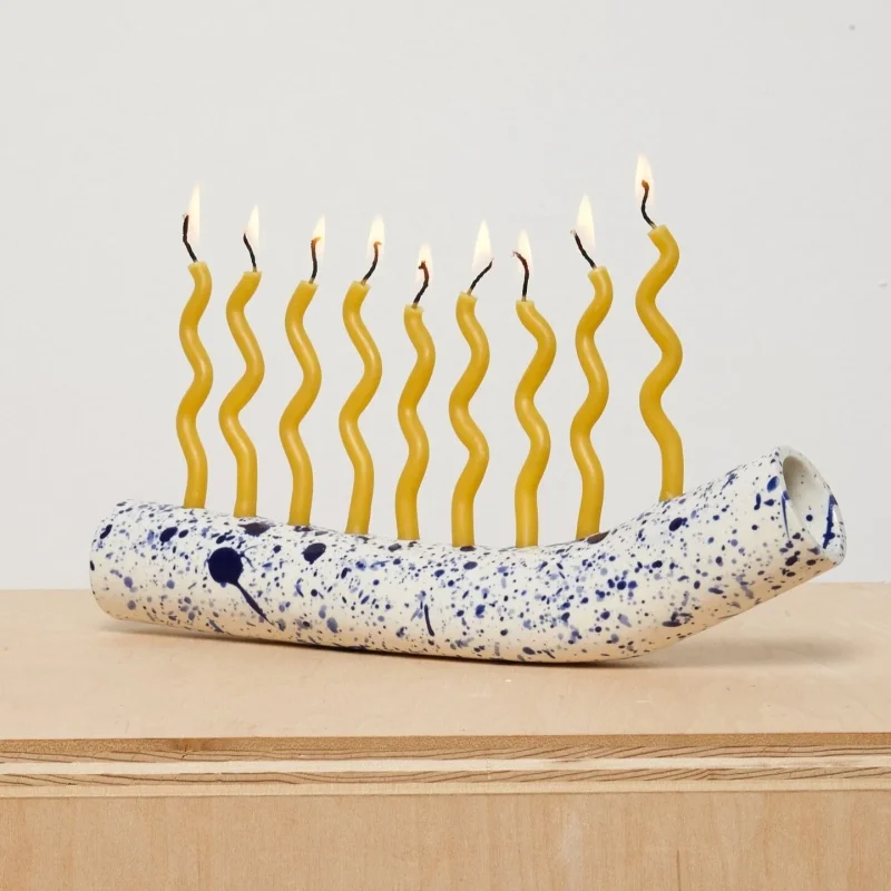 julia elsas medium splatter menorah exclusive edition