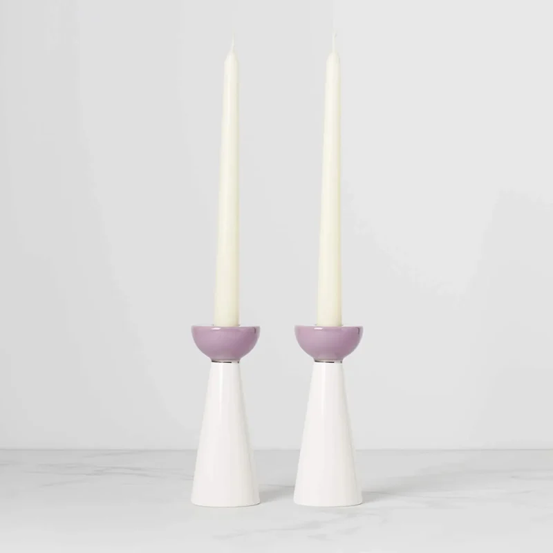 kate spade new york oak street shabbat candlesticks