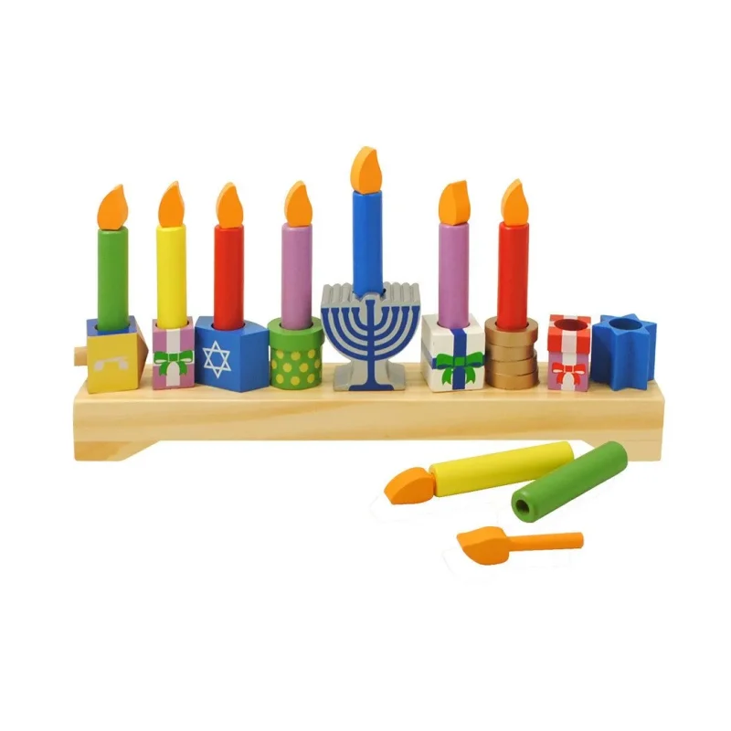 kidkraft wooden play menorah for ages 3