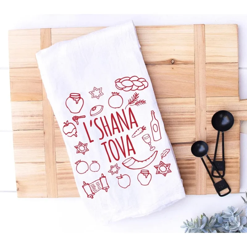 l shana tova tea towel high quality festive design