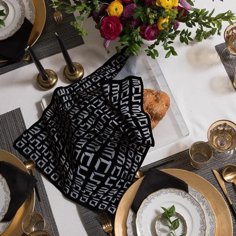 laser cut challah cover for elegant dining