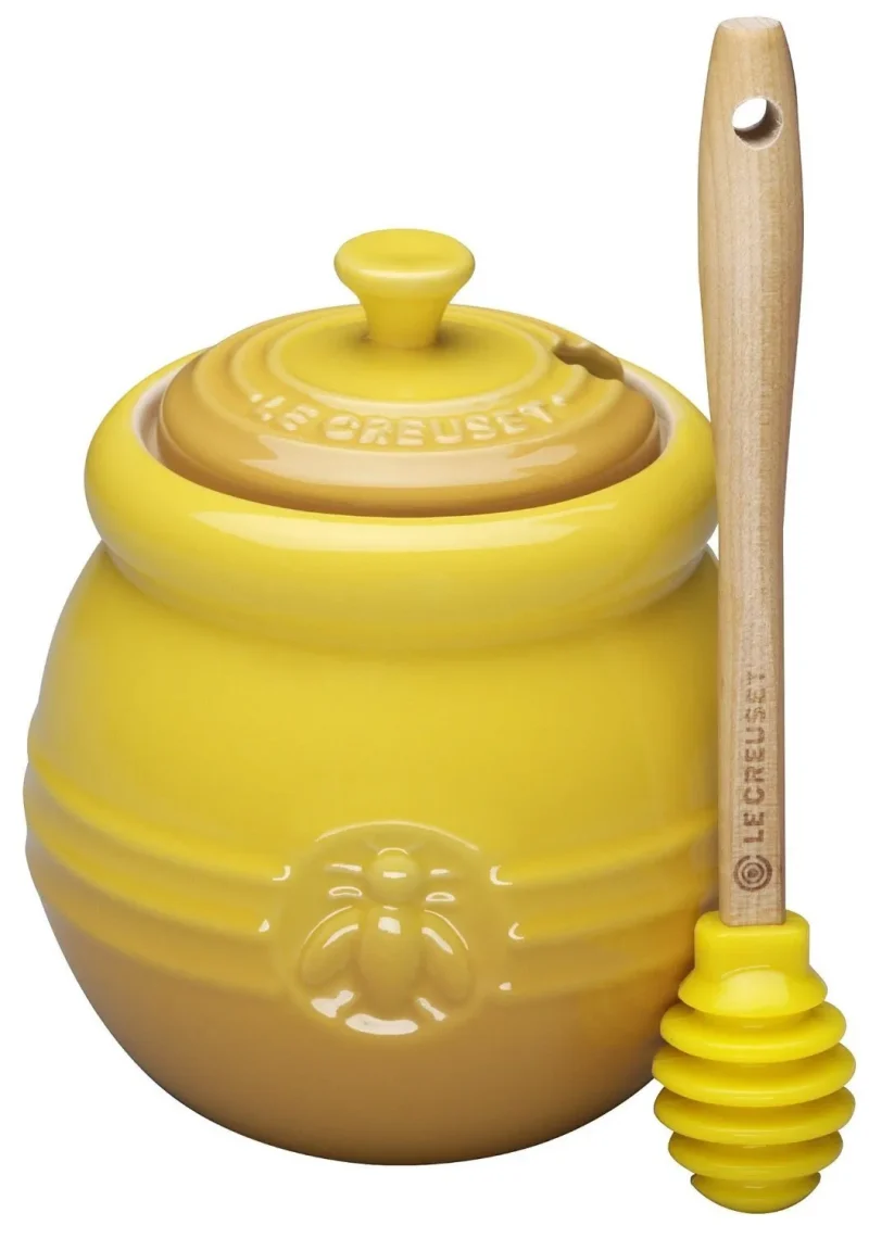 le creuset honey jar premium ceramic storage