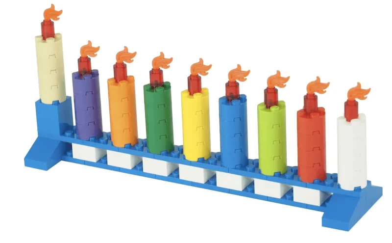 lego menorah junior multicolor brick menorah for kids