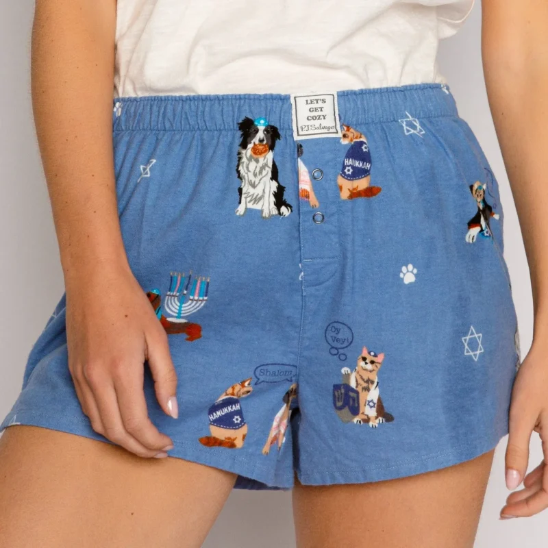 love you a latke pajama shorts by p j salvage xs to