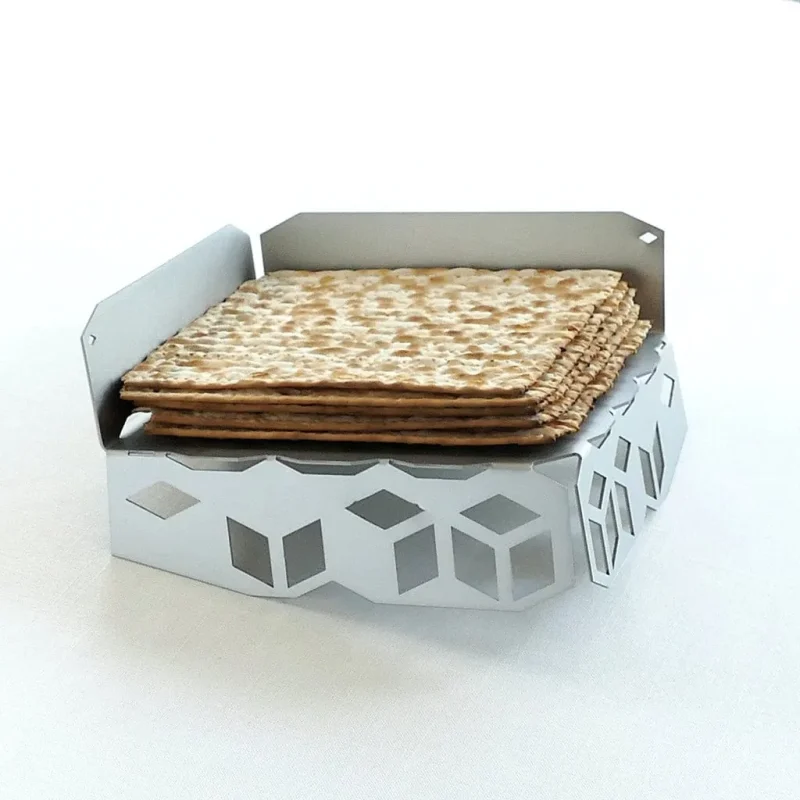 luxury diamond embossed matzah tray