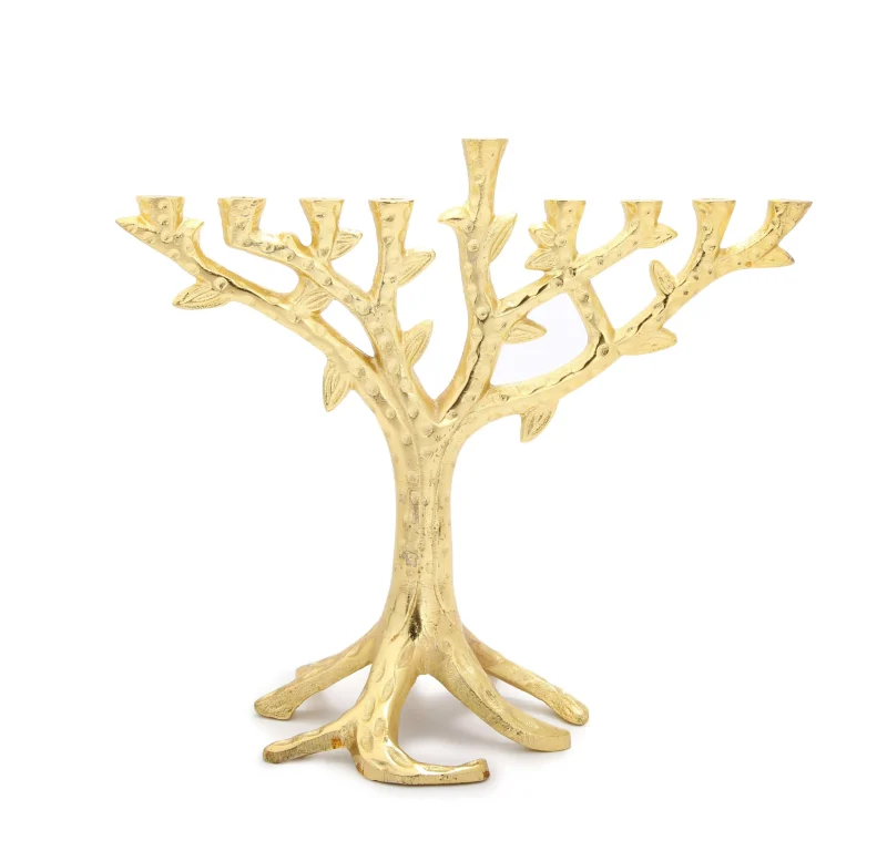 luxury gold menorah for hanukkah scaled