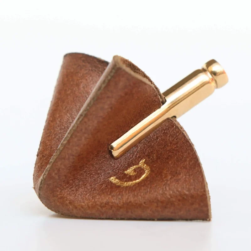 luxury leather gold dreidel by juda tlv