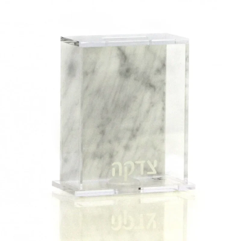 marble tzedakah box elegant donation box for home