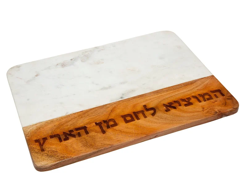 marble wood challah board elegant bread serving tray