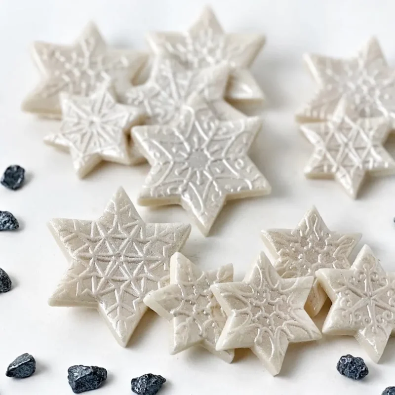 marzipan star of david snowflakes