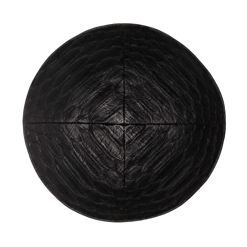 matte black python kippah premium quality