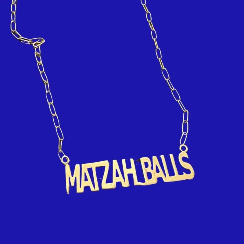 matzah ball charm necklace stylish unique jewelry