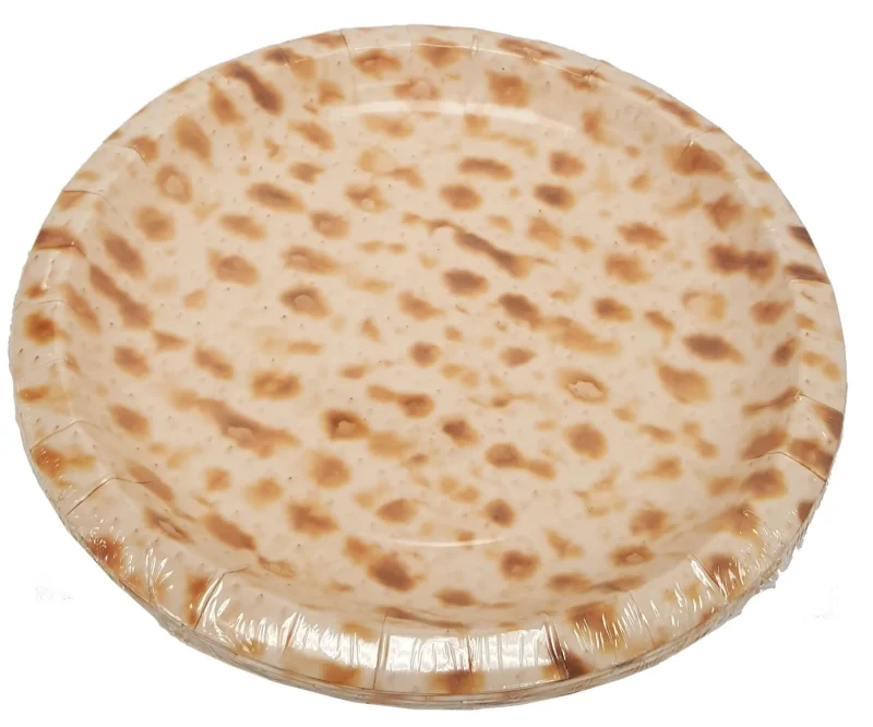 matzah print paper plates napkins set 16 piece