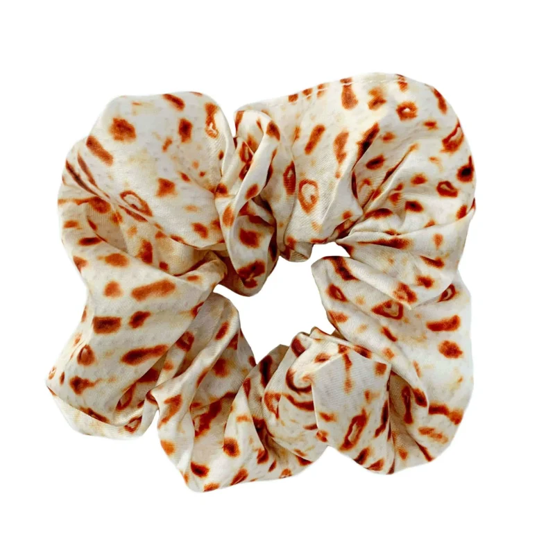 matzah print scrunchie trendy hair tie