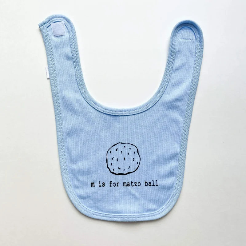 matzo ball baby bib color options scaled