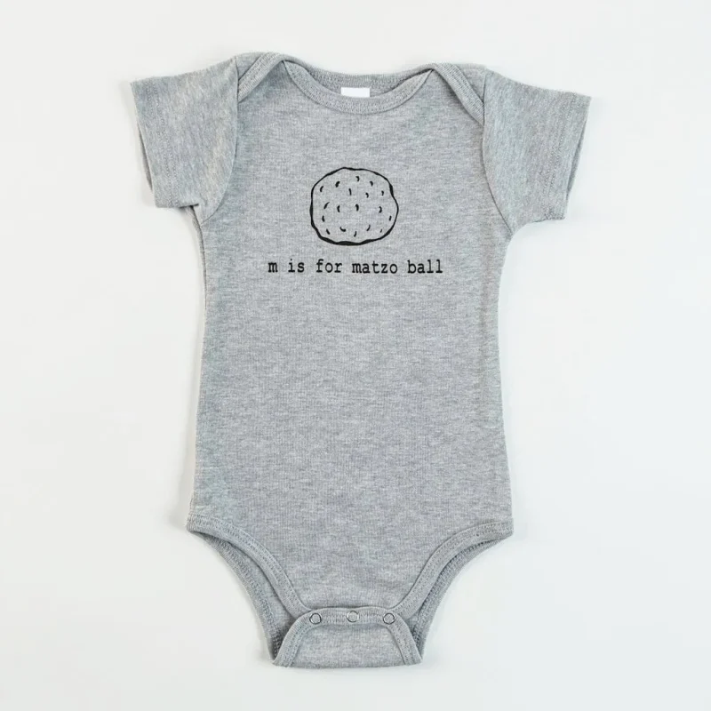 matzo ball baby onesie m for matzo