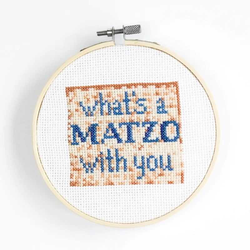 matzo cross stitch kit perfect for passover crafts scaled