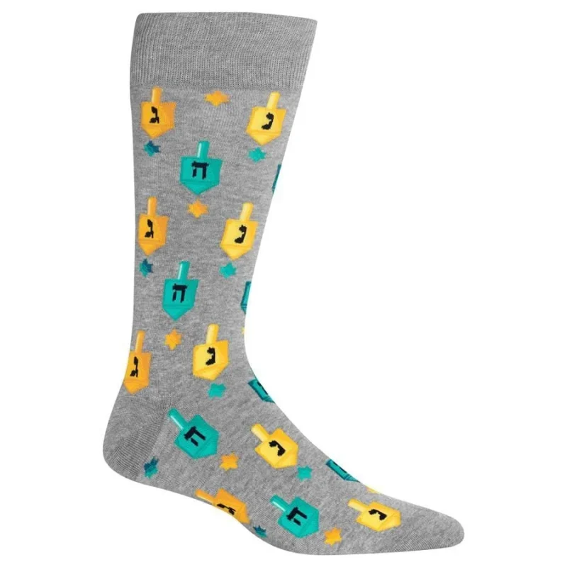 men s dreidel crew socks for holiday fun