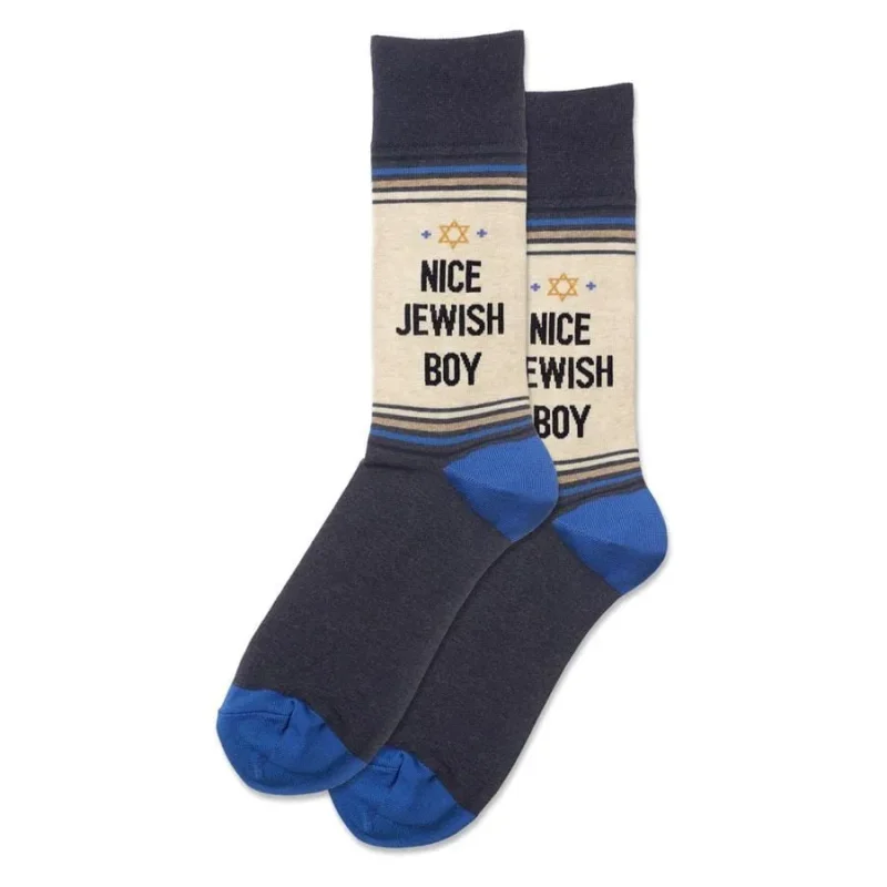 men s jewish boy crew socks