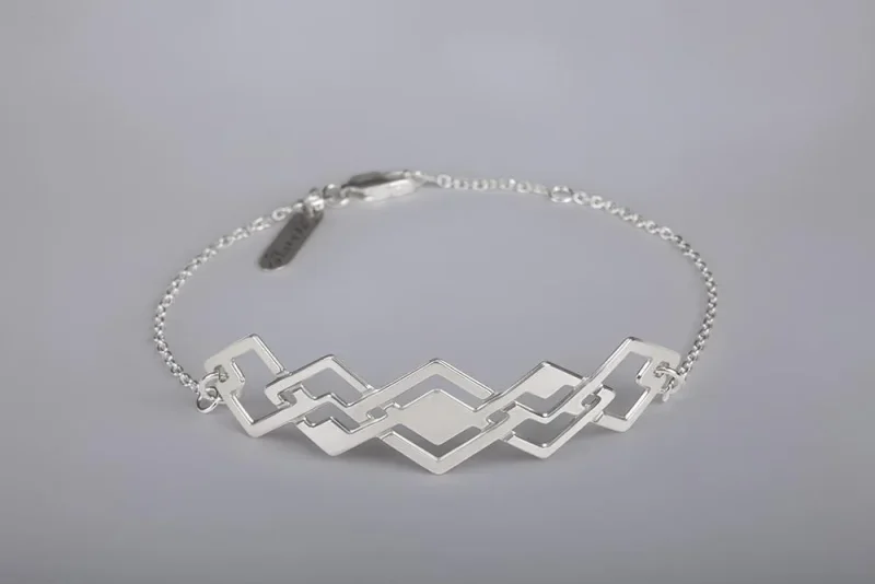 men s silver patterned bracelet for men