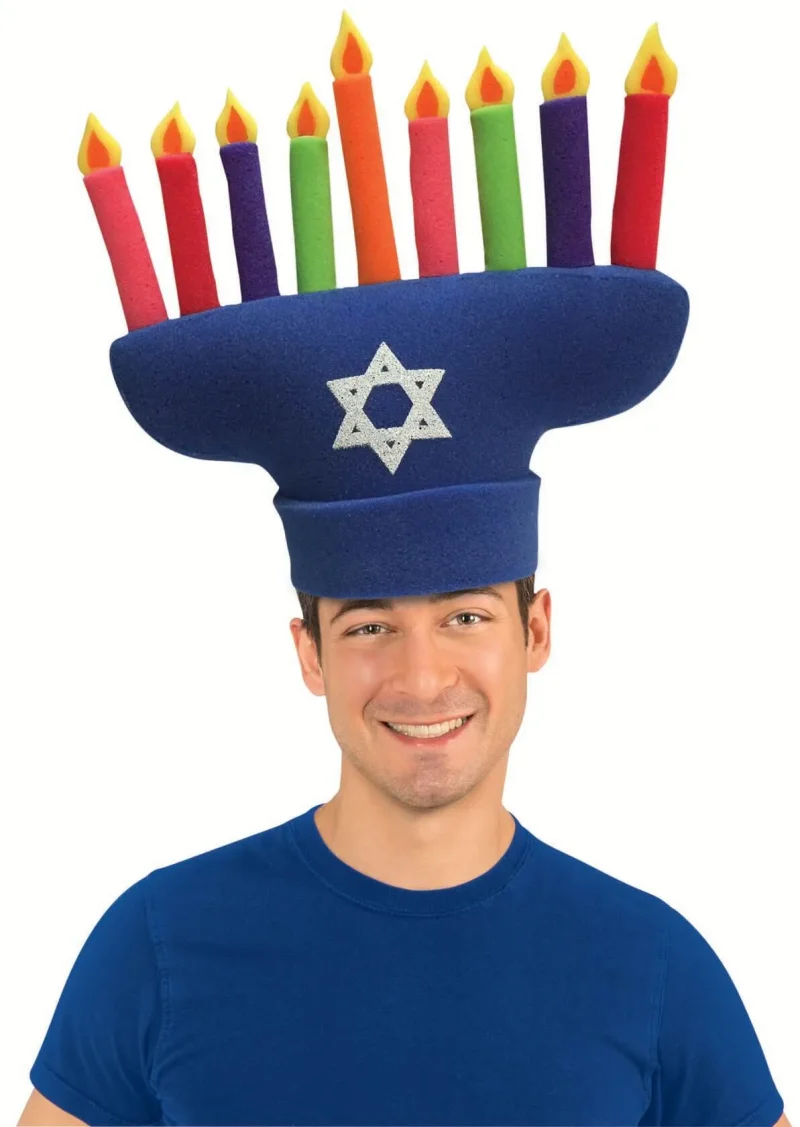 menorah foam hat holiday party accessory