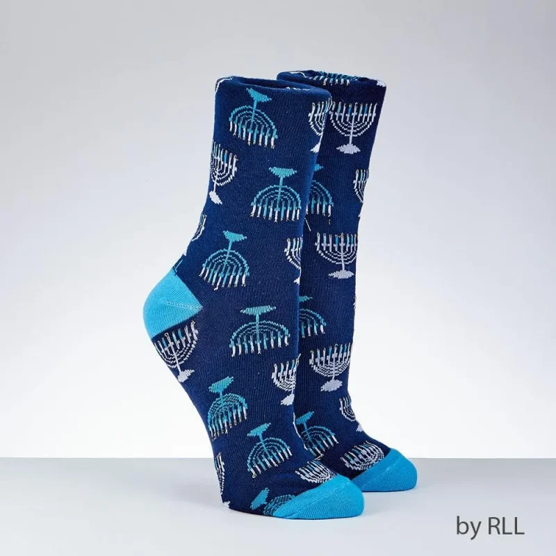 menorah socks for adults holiday gift