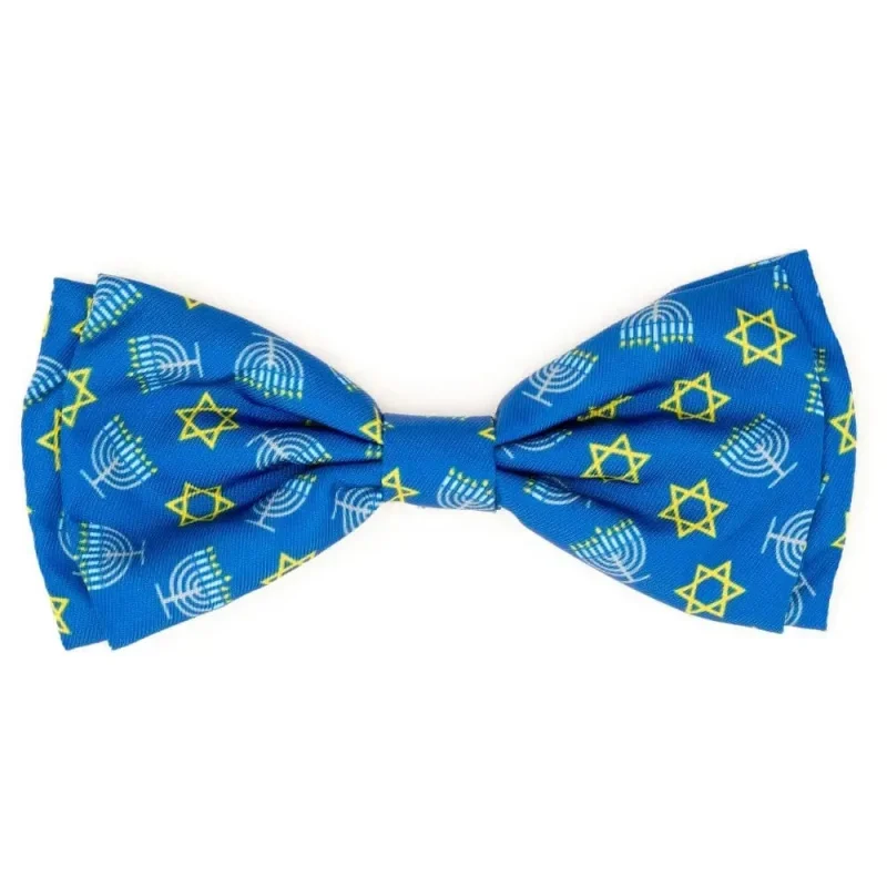 menorah star of david dog bow tie small large