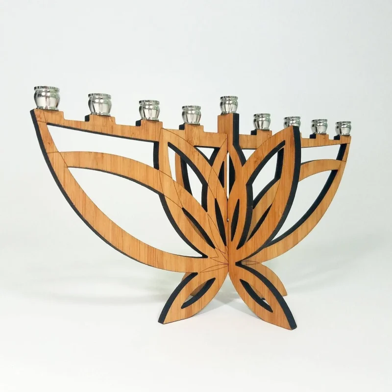 mini lotus menorah for festive celebrations