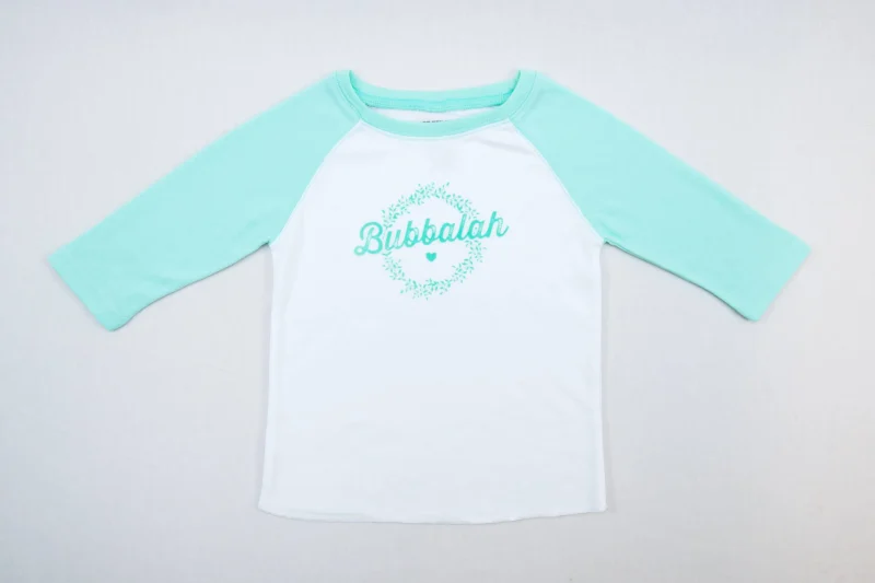 mint green 2t baseball shirt bubbalah scaled