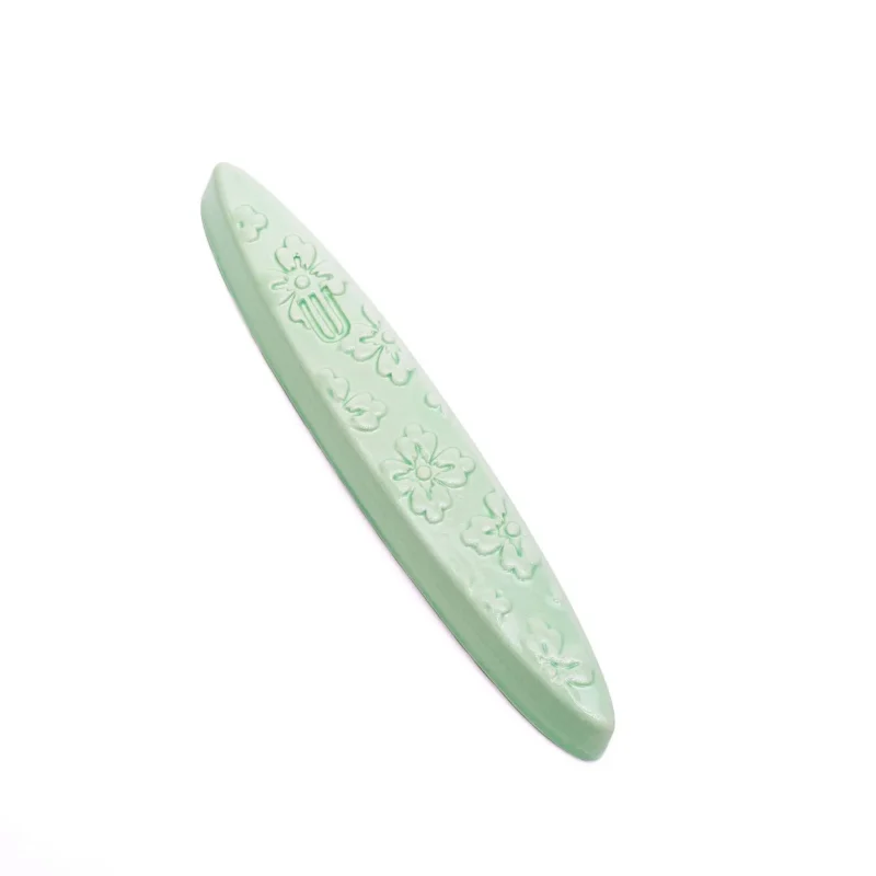 mint green floral ceramic mezuzah case by mickala design