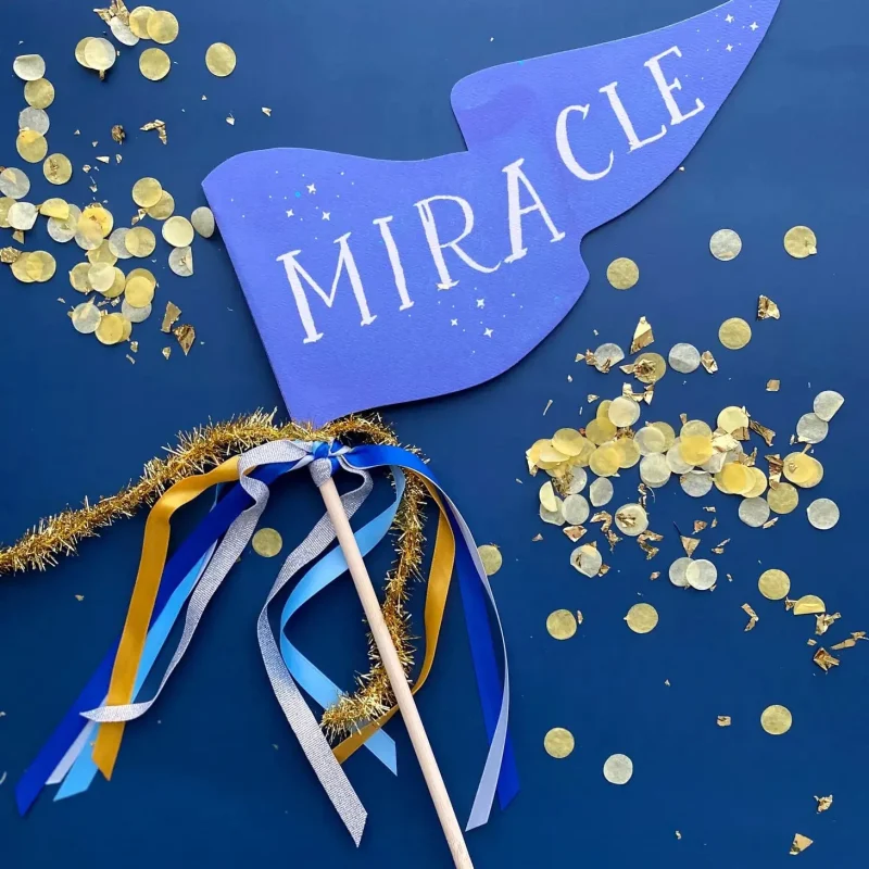 miracle hanukkah party pennant banner